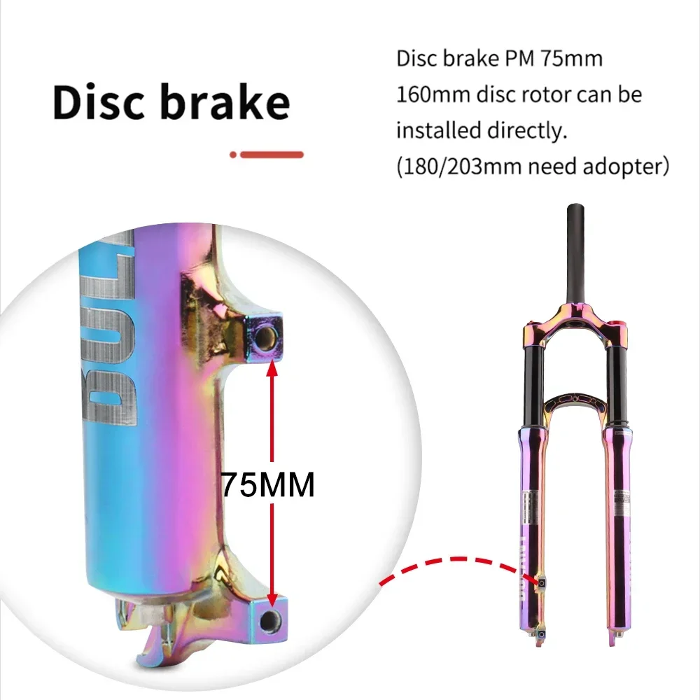Mtb Fork Air - Widelec rowerowy MTB Rainbow 27.5/29er, amortyzowany,