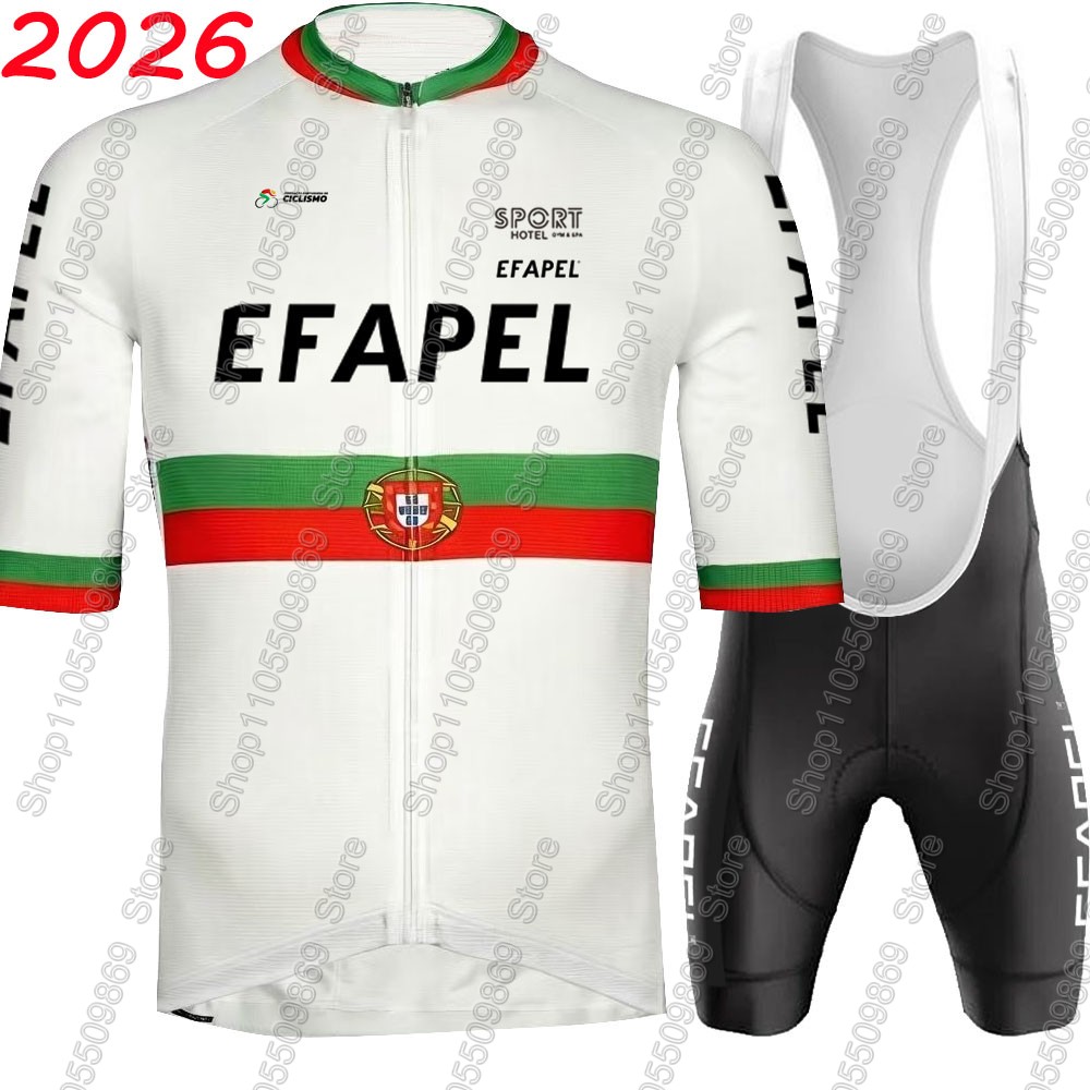 Mountain Biking Trousers - Portugalia 2026 Zestaw kolarski Efapel: Koszulka,