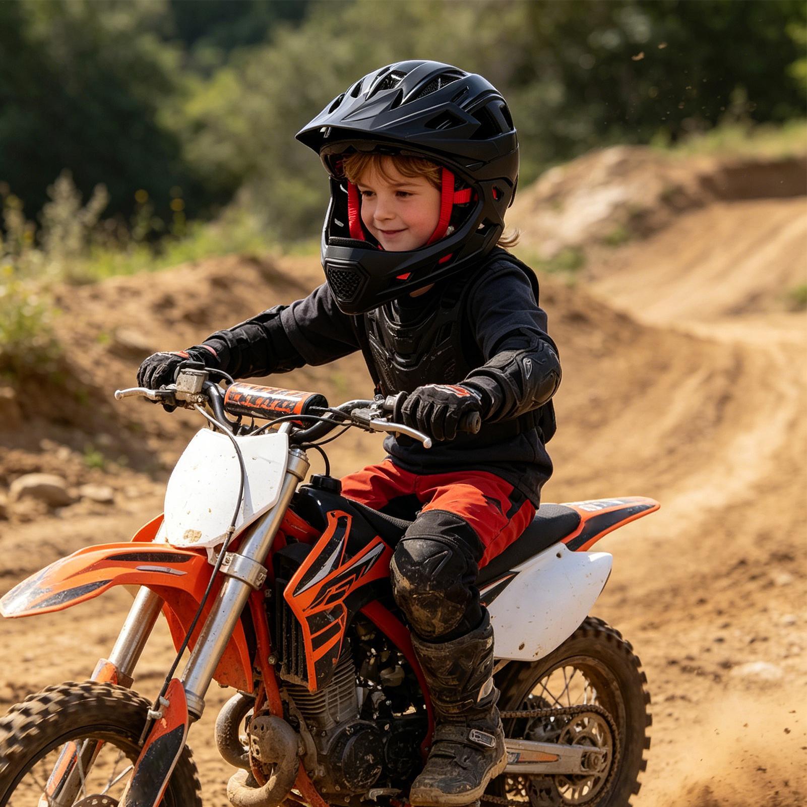 Mountain Biking Helmet Kids - Kask motocrossowy dla dzieci, odporny na
