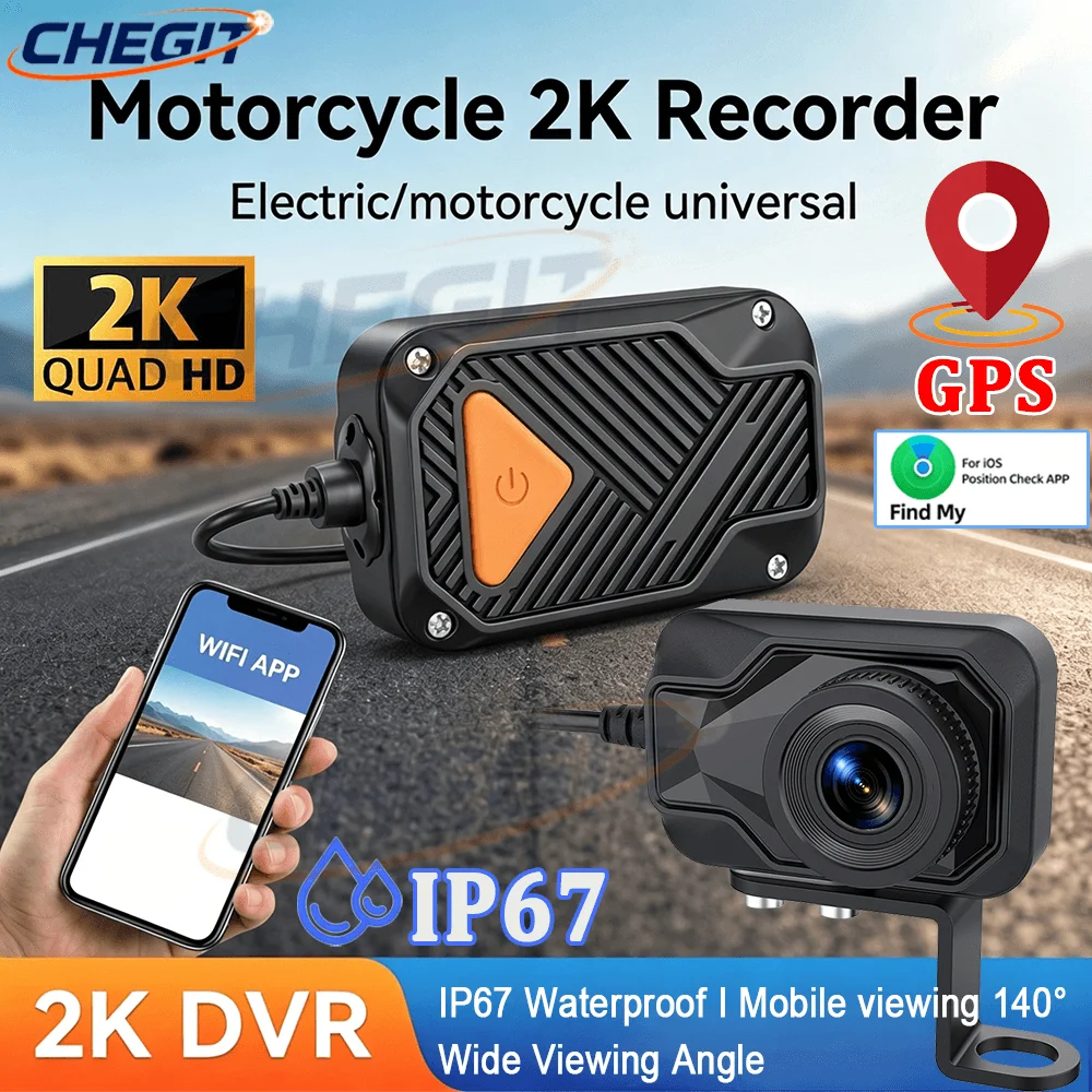 Mountain Biking App - Kamera motocyklowa DVR 2K HD WiFi