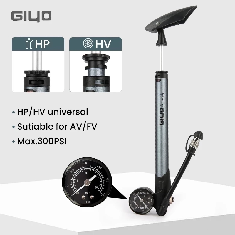 Mtb Fork Air - Pompka rowerowa Giyo GS-41P 300psi do