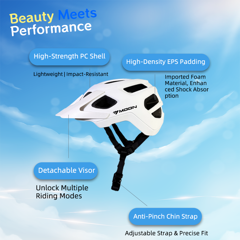 Mountain Biking Helmet Kids - Profesjonalny kask rowerowy MOON Anti-Odor dla