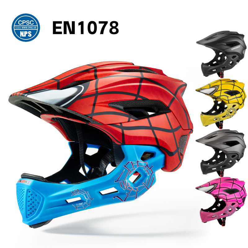 Mountain Biking Helmet Kids - Kask rowerowy BATFOX dla dzieci, pełnotwarzowy,