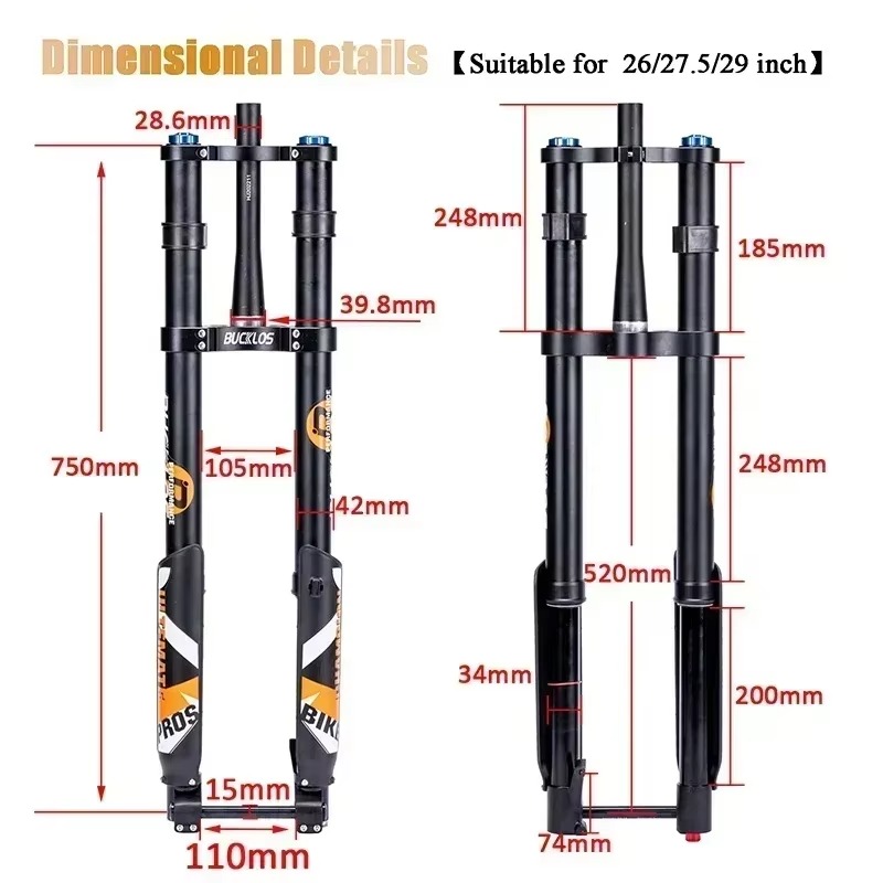 BUCKLOS Odwrócony amortyzowany – Mtb Fork Air recenzja i cena